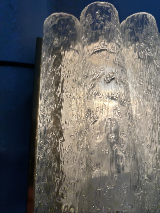 Image 1 of Ensemble d'appliques vintage Doria Leuchten tubes en verre glacé 1960