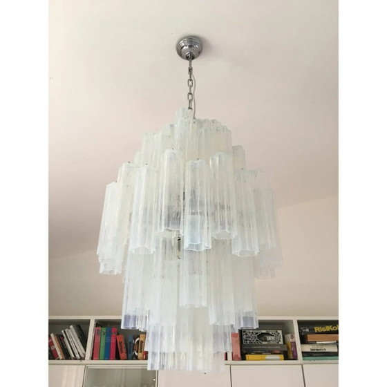 Image 1 of Coffres en verre de Murano Opalino, lustre design