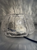 vintage ijsglas plafondlamp van Glashütte Limburg, ontworpen door Helena Tynell in de jaren 60 of 70