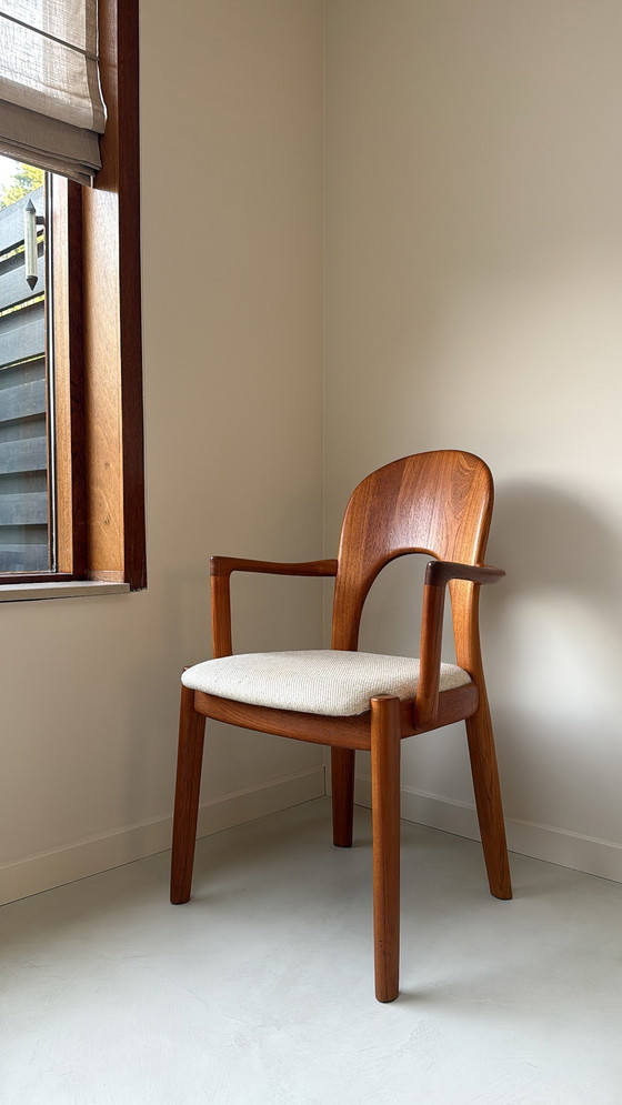 Image 1 of Vintage Danish teak wooden chair Niels Koefoed