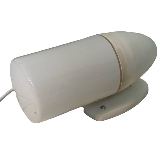 Image 1 of Bauhaus - Wandlamp - Kunststof voet en glazen kap - In de stijl van Wagenfeld / Ifo