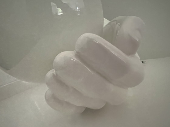 Image 1 of Leola leuchte keramieken hand met bol jaren 70