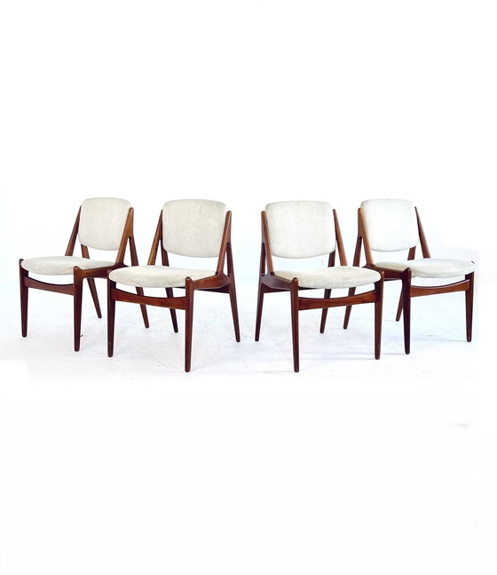 Image 1 of 4x Chaise de salle à manger 'Ella', Arne Vodder, VAMO Sonderborg '60