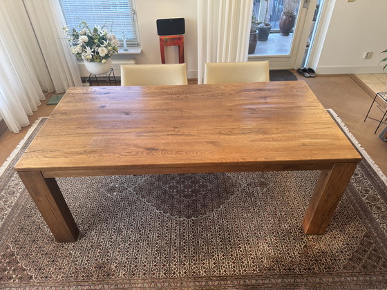 Image 1 of Massief eiken eettafel (verlengbaar) 