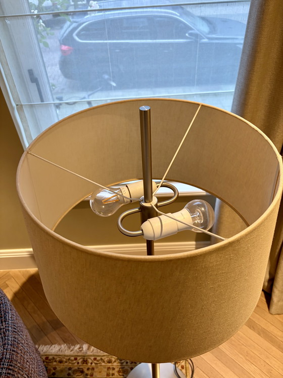 Image 1 of Santa and Cole “Diana” floor lamp on satin nickel