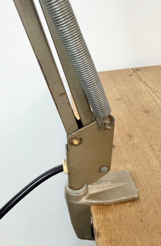 Vintage Brown Adjustable Architect Table Lamp, 1960s – Iron, Metal (photo 16 of 23)