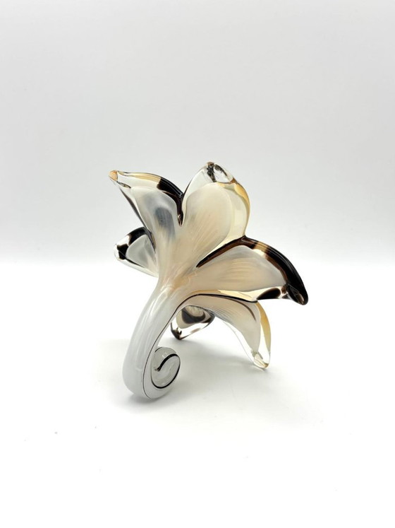 Image 1 of Ein Paar kunstvolle Glasblumen, handgefertigt in Italien nach venezianischer Murano-Tradition, Maße: 15 x 15 x 9 cm
