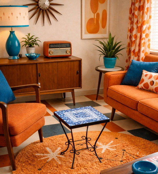 Retro mosaic side table 1960s Belgium