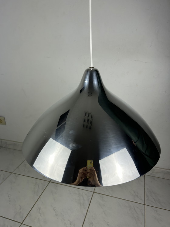 Image 1 of Vintage chrome pendant lamp Lisa Johansson-Pape for Orno
