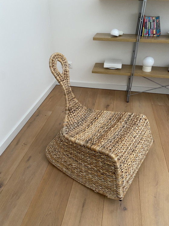 Image 1 of Poltrona a dondolo vintage Ikea PS Gullholmen in vimini – di Maria Vinka