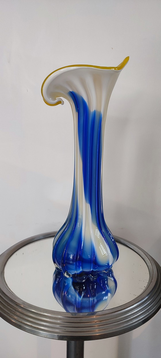 Image 1 of Vaso in vetro soffiato di Murano Calla Lily anni '60-'70