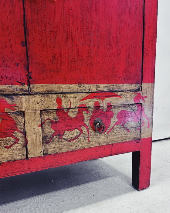 Rode Chinese Kabinet – Opbergkast, Wood (photo 4 of 11)