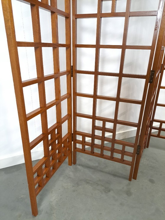 Image 1 of Teak houten kamerscherm roomdivider