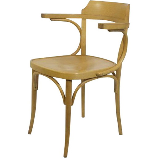 Chaise de bureau vintage en bois courbé, 1970