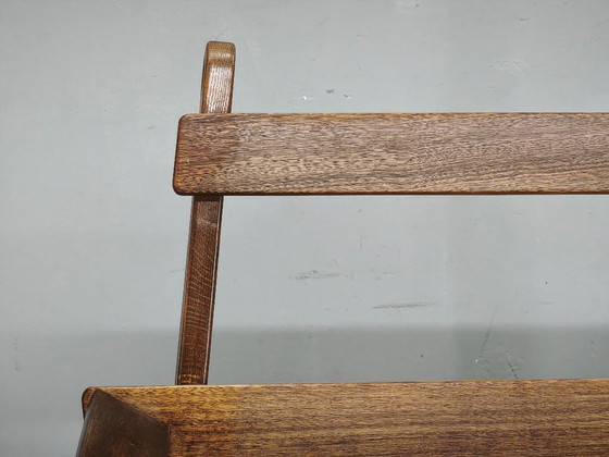 Image 1 of Brutalist Solid Oak and Bouclé Three-Seat Sofa, Czechoslovakia 1970s