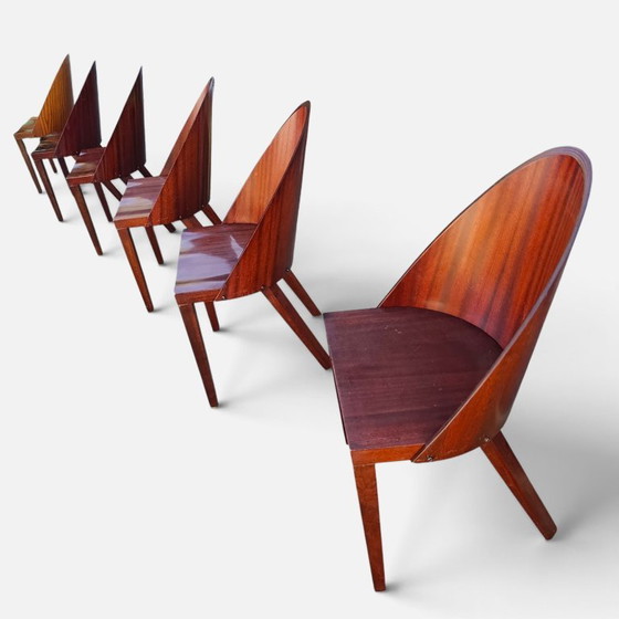 6x Philippe Starck Royal 44 Chair Chair Aleph Driade 1985 – Dining chairs, Wood (photo 19 of 19)