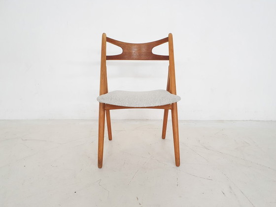 Image 1 of Hans Wegner per Carl Hansen and Son "Sawbuck" o sedia da pranzo CH29p, Danimarca anni '50