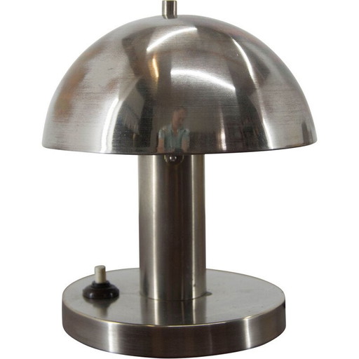 Vintage nickel table lamp, 1920