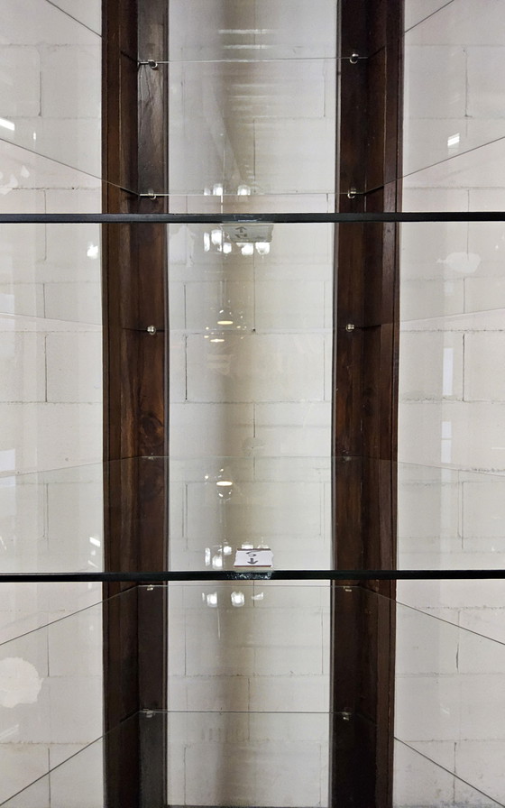 Image 1 of Vitrina antigua de madera de gran tamaño con forma hexagonal (alto 206 cm) (vitrina curiosa)