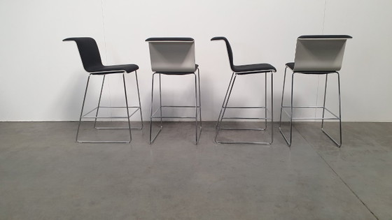 Image 1 of 4x Bulo Tab barkrukken design Alain Berteau + extra zitting