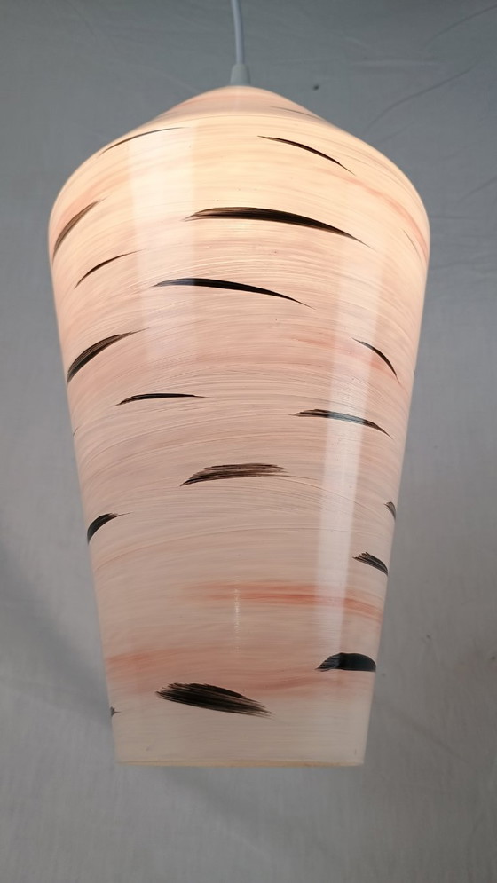 Image 1 of Rara lampada a sospensione francese in stile Mid-Century Modern nello stile di LUNEL