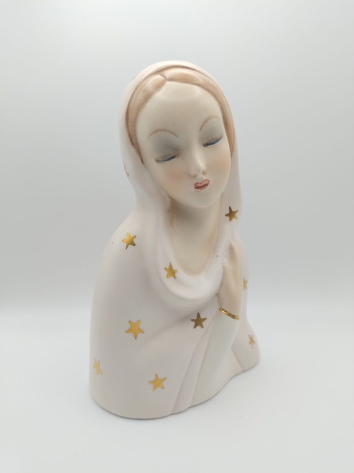 Madonna-Figur aus Keramik von Igni Torino