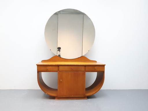 Art Deco dressing table triptych mirror