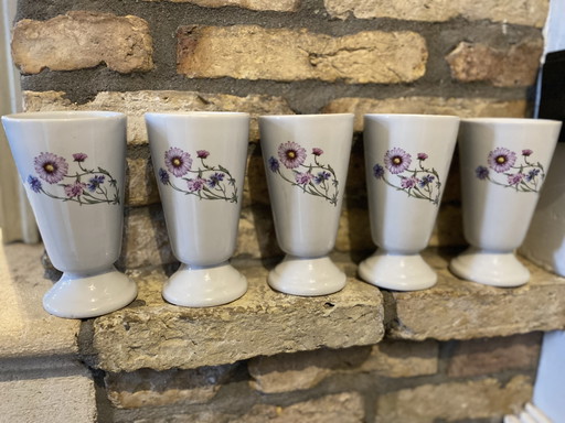 5 Revol France Porseleinen Voet Bekers – tafelwaar, Porcelain (photo 2 of 5)