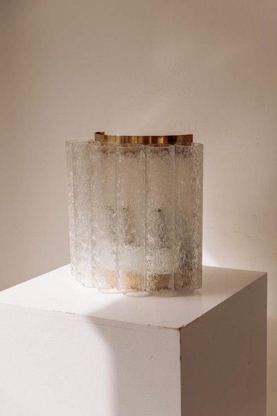 Lampada da parete vintage Doria Leuchten con tubi in vetro ghiaccio – Applique, Glass, Metal (photo 6 of 8)