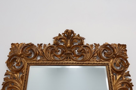 Image 1 of Large 20th-century Italian Baroque-style wall mirror, richly decorated