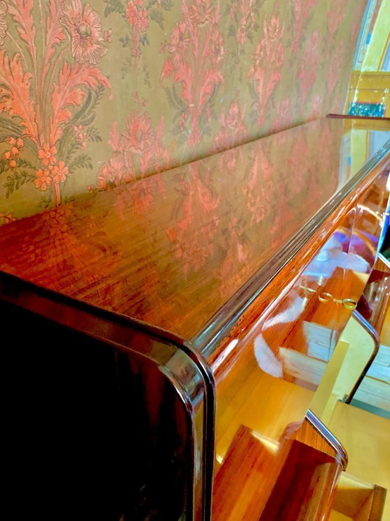 Image 1 of 1 buffet italien vintage de style Art déco avec meuble bar par Osvaldo Borsani