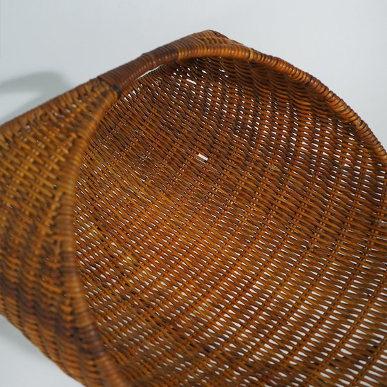 Tijdschriftenrek van rotan met metalen poten, jaren 1950 – Rattan (photo 10 of 12)