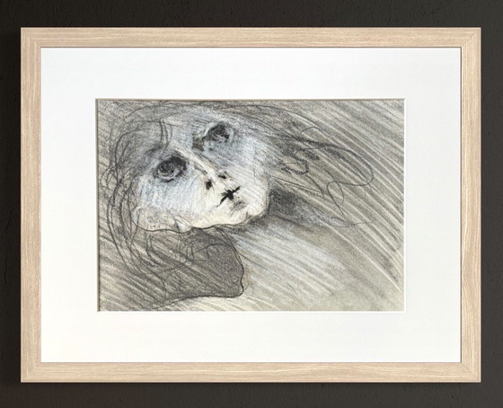 Image 1 of Robert Detheux - Portrait surréaliste - vendu encadré 