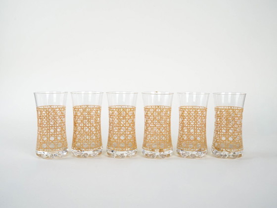 Image 1 of Set di sei bicchieri, design italiano, anni '60, produzione italiana