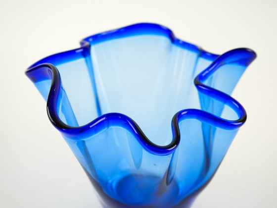 Image 1 of Cobalt-blue tulip vase, Danish design, 1970s, made in Denmark
