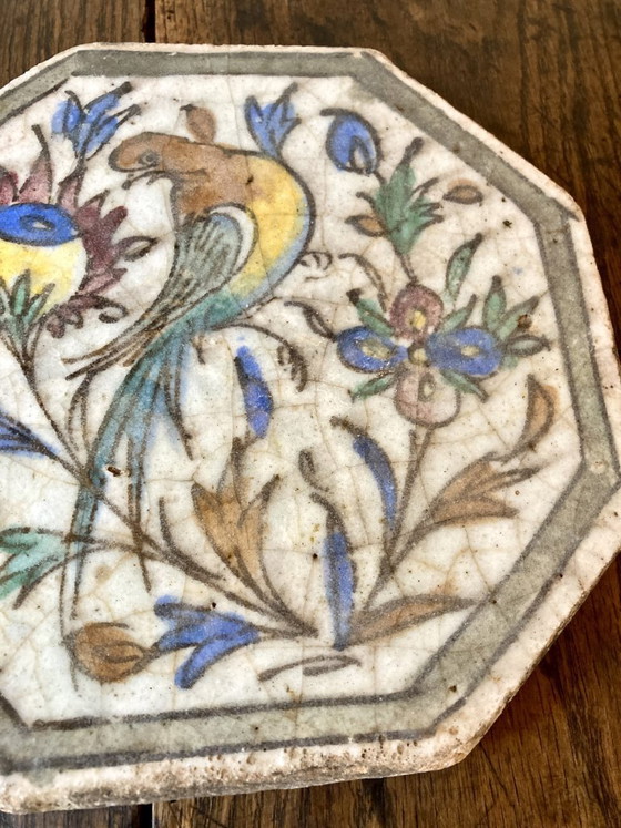 Image 1 of Antique Persian tile in glazed earthenware