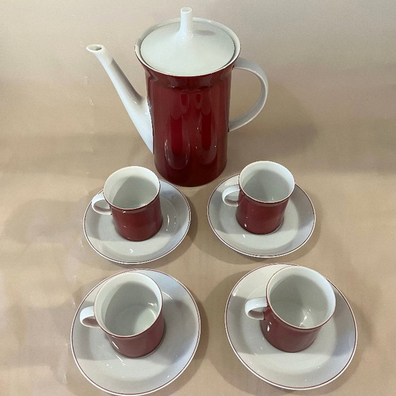 Rosenthal Berlin Secunda Purpur, Coffee pot with 4 cups, Design H. Th. Baumann – Crockery, Porcelain (photo 6 of 10)