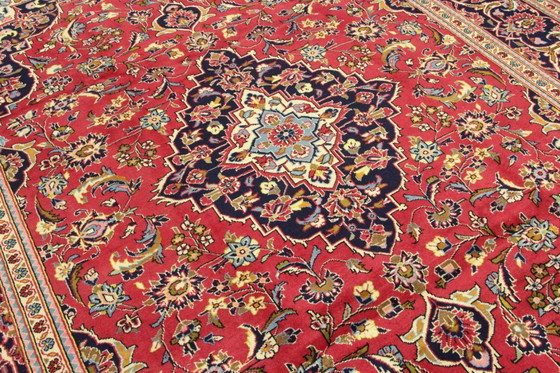 Image 1 of Original Perserteppich Keschan,Kashan Rot 350 x 245 cm Top Zustand Klassik Alt