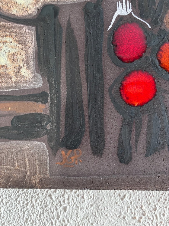 Ceramic, Wall decoration, Stone, Grey (photo 4 of 6)