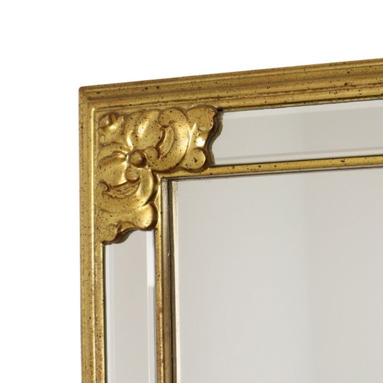 Grote Vintage Deknudt Spiegel Hollywood Regency Jaren 70 Design – Glass (photo 8 of 19)