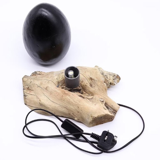 Image 1 of DriftGlow Lampenschirm mit Crackle-Lava-Effekt – Grau