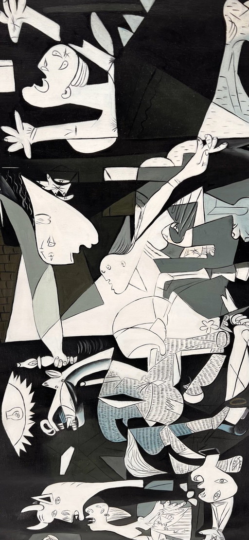Pablo Picasso – Guernica - Hand-Painted Interpretation | Oil on canvas (rolled up)