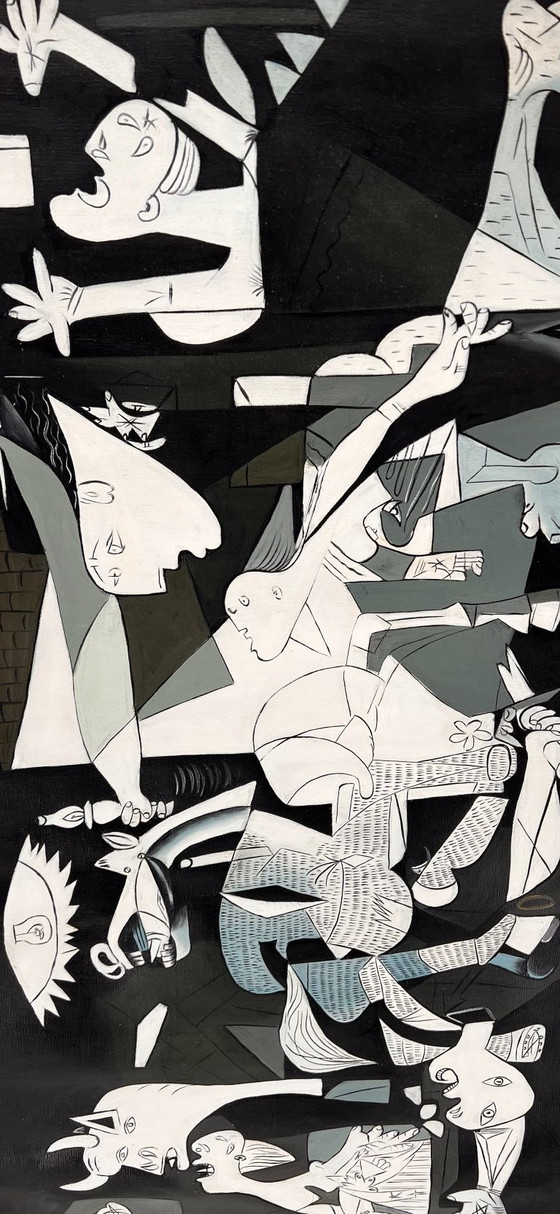 Image 1 of Pablo Picasso – Guernica - Hand-Painted Interpretation | Oil on canvas (rolled up)