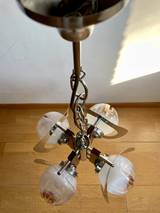 Image 1 of Lampe suspendue Mazzega Murano de l'ère spatiale
