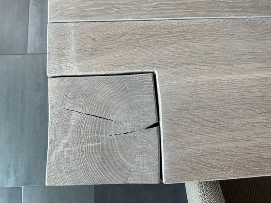 Robust oak dining table, custom-made – Wood (photo 4 of 5)