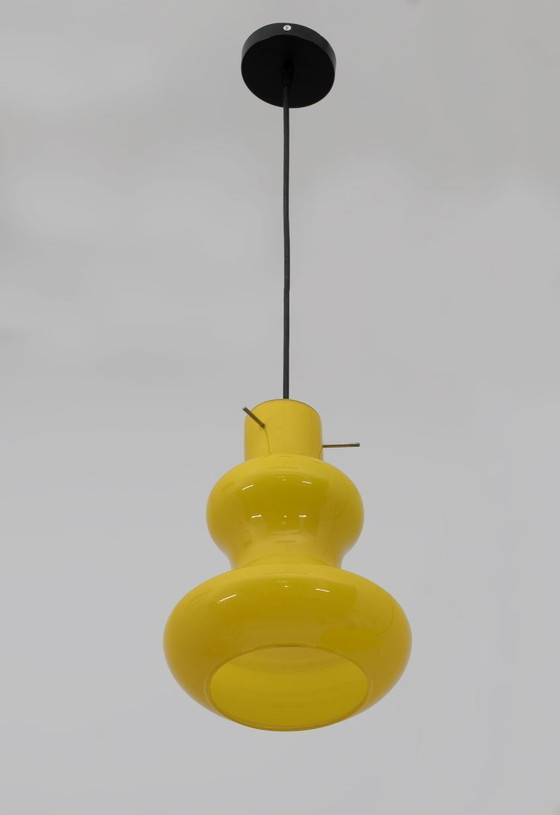 Image 1 of Mid-century Modern Murano Glass Pendants, 60s Pair, Vistosi