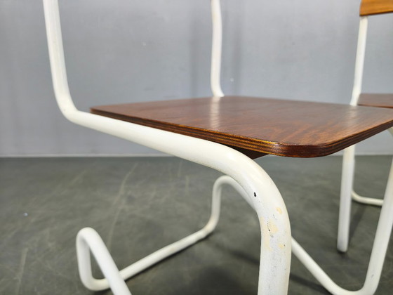 Image 1 of Set of 4 Bauhaus Cantilever Chairs, Tubular Steel, Germany 1930s