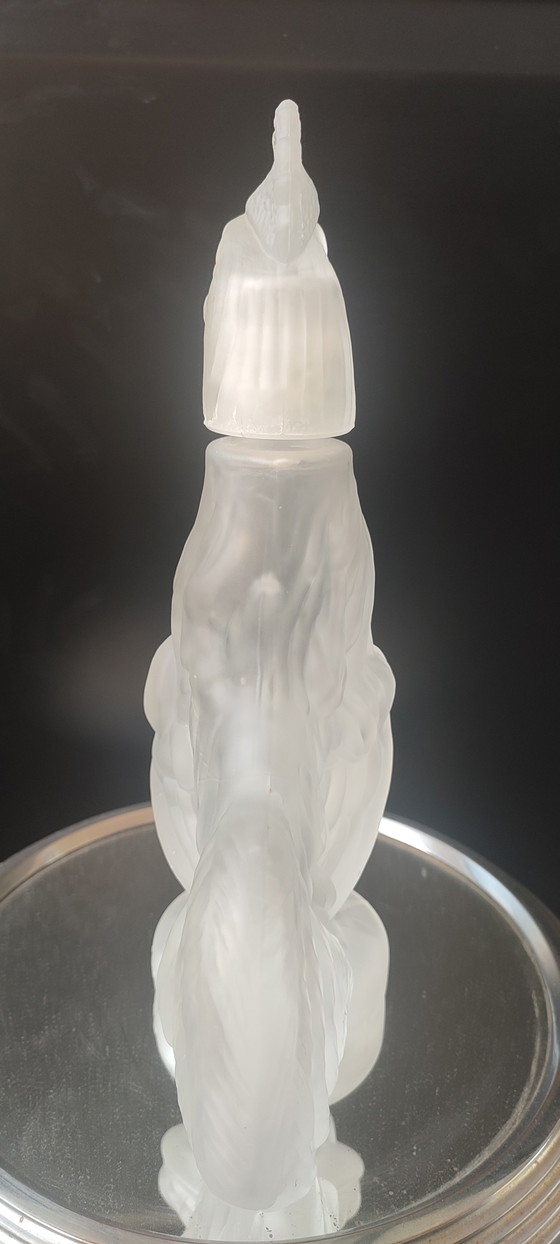 Image 1 of Zoomorphe Karaffe (28 cm) aus mattiertem italienischem Glas - 1970er Jahre