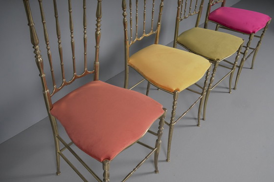 Image 1 of Set of 4 Chiavari Chairs, Italy, 1960s
