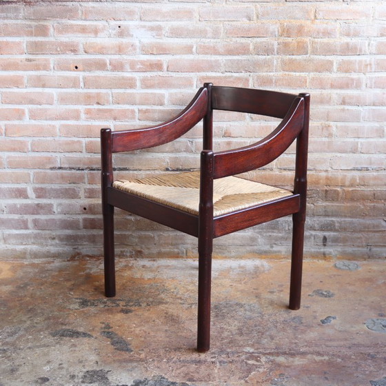 Image 1 of Carimate chair Vico Magistretti wicker seat 1970s